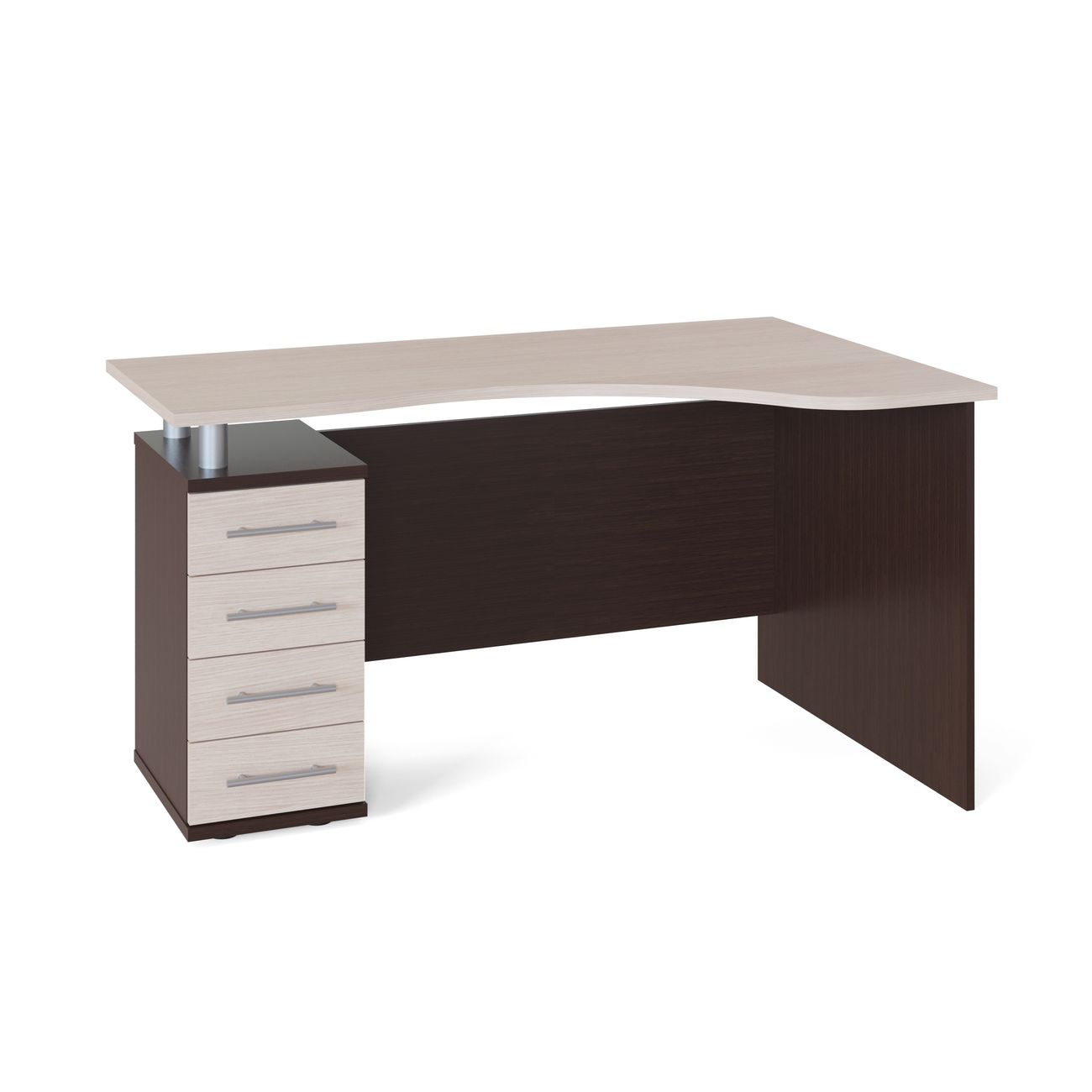 Стол компьютерный Сокол Меб.фабрика КСТ-104 Левый Венге/беленый дуб