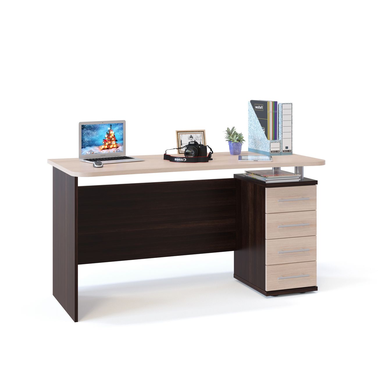 Стол компьютерный Сокол Меб.фабрика КСТ-105 Венге/беленый дуб