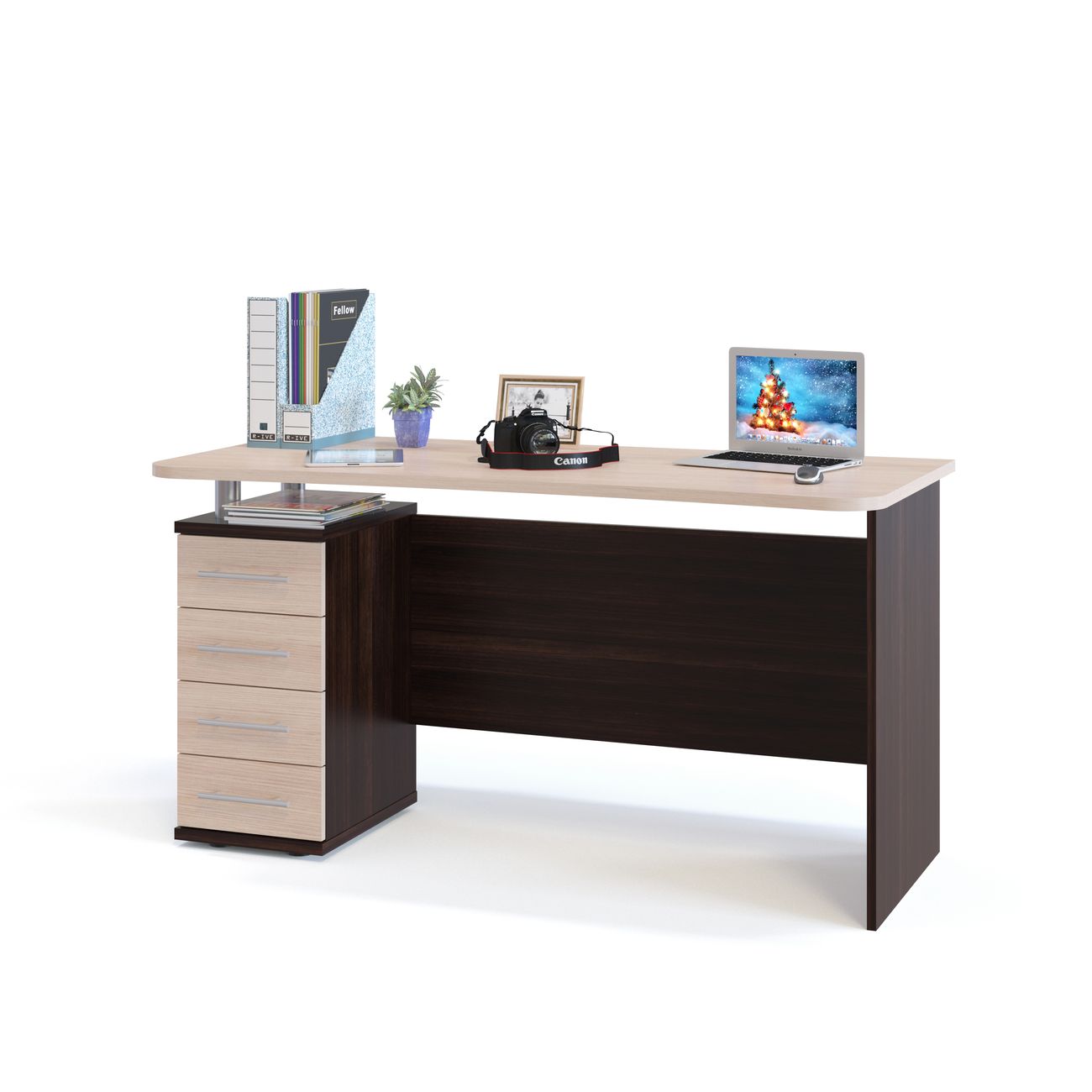 Стол компьютерный Сокол Меб.фабрика КСТ-105 Венге/беленый дуб