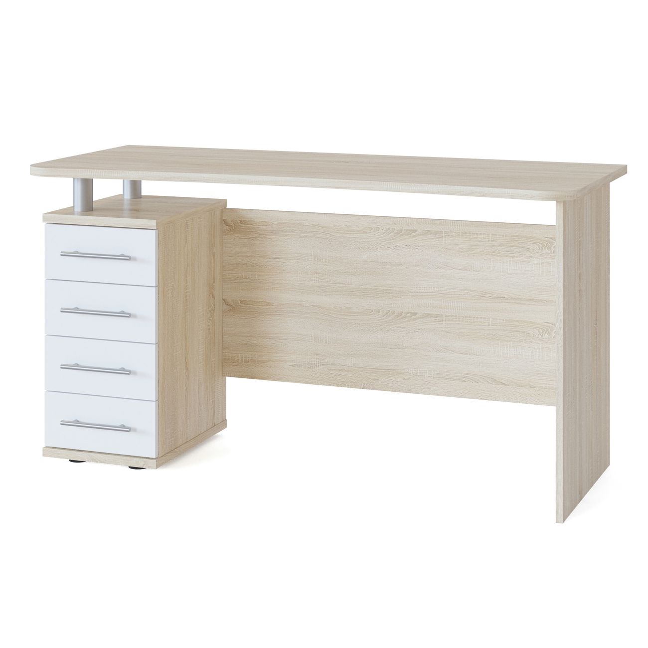 Стол компьютерный Сокол Меб.фабрика КСТ-105 Дуб сонома/белый