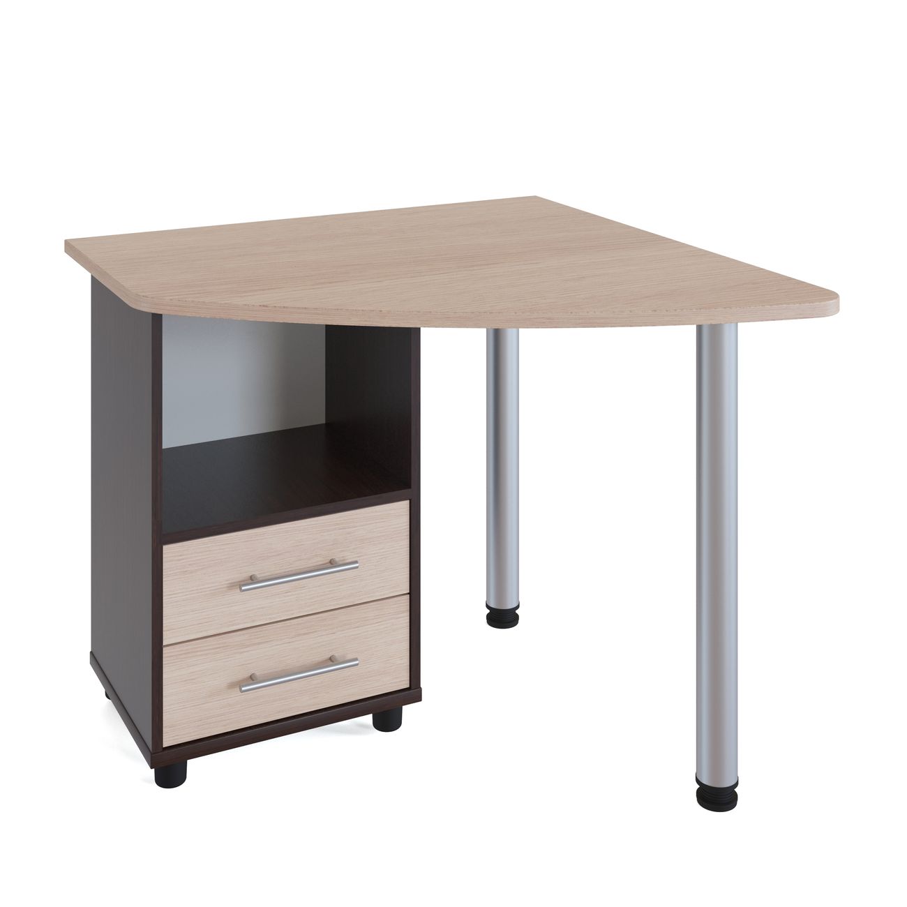 Стол компьютерный Сокол Меб.фабрика КСТ-120 Левый Венге/беленый дуб