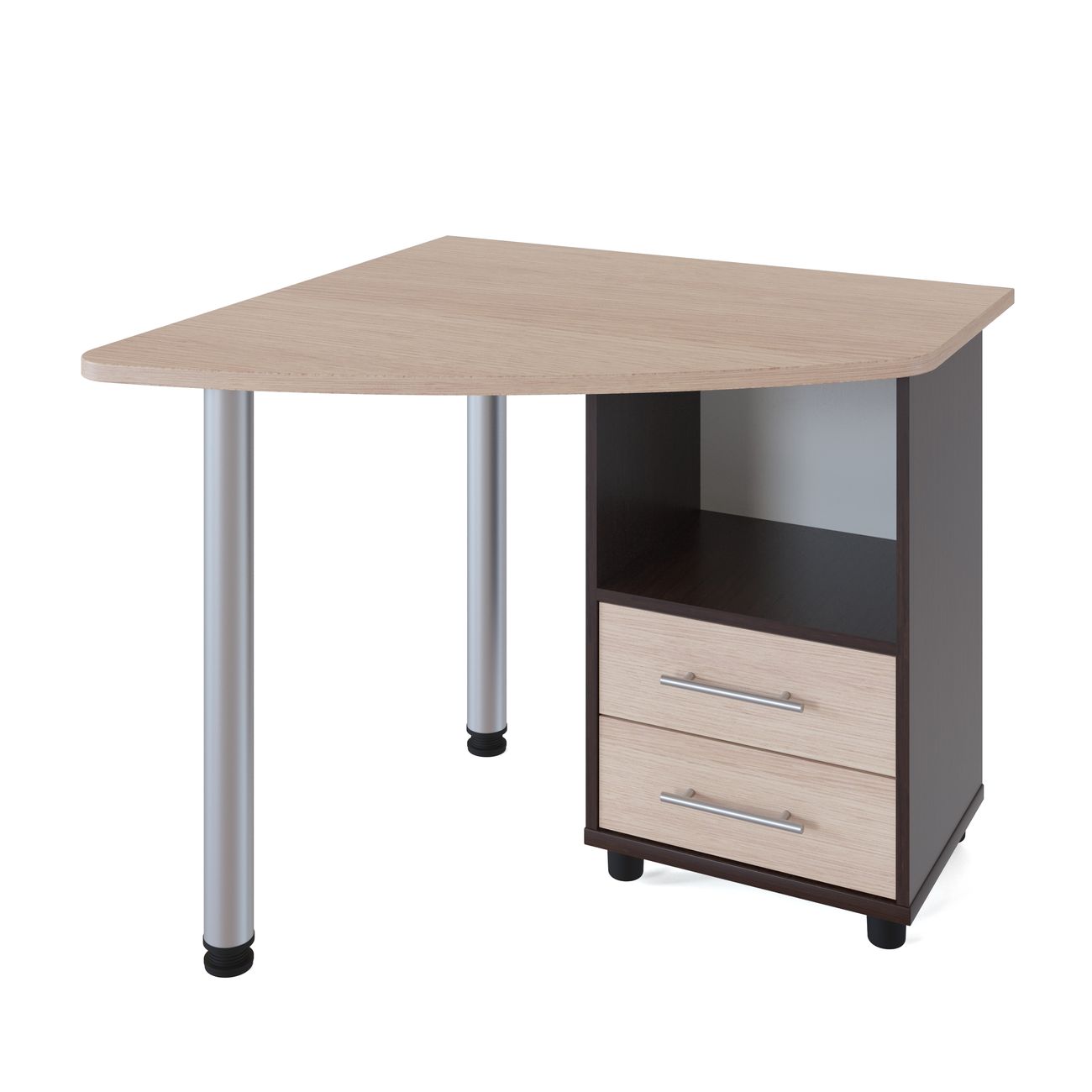 Стол компьютерный Сокол Меб.фабрика КСТ-120 Правый Венге/беленый дуб