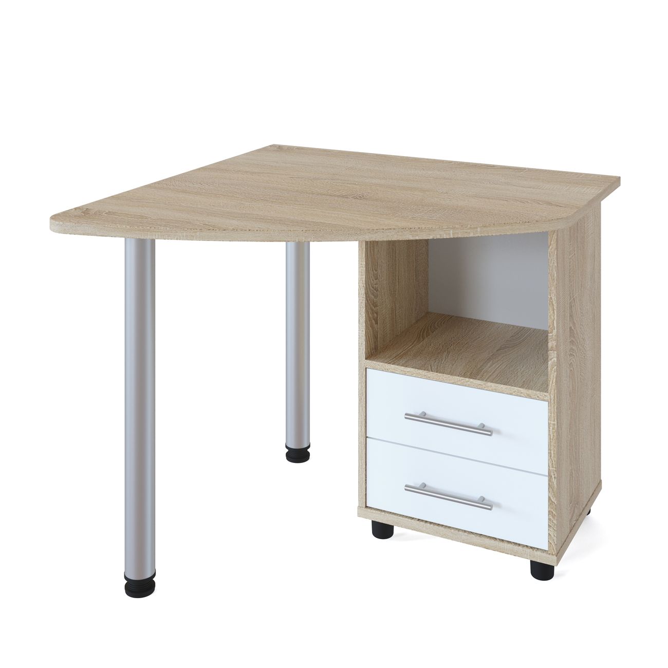 Стол компьютерный Сокол Меб.фабрика КСТ-120 Правый Дуб сонома/белый