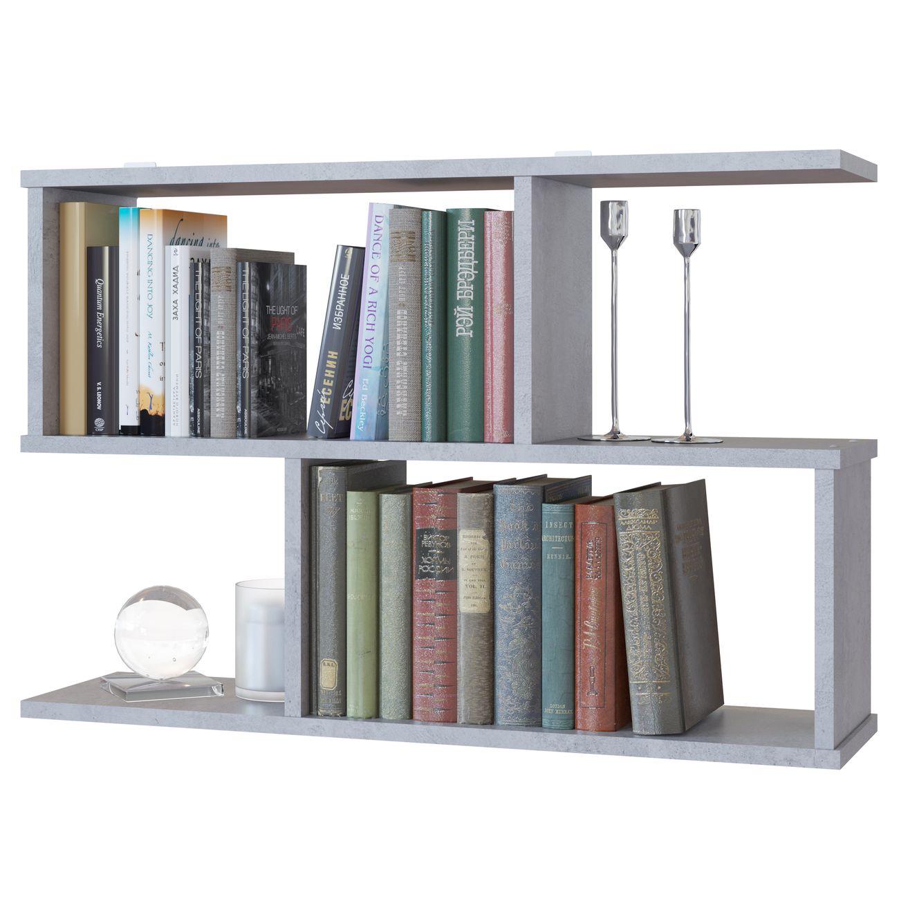 Полка книжная Сокол Меб.фабрика ПК-2 Бетон