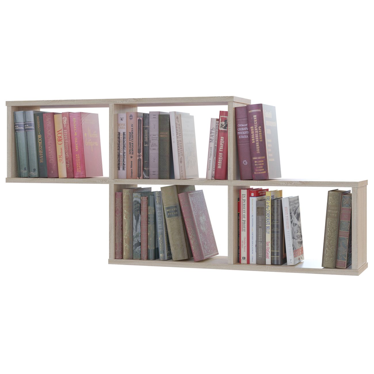 Полка книжная Сокол Меб.фабрика ПК-3 Дуб сонома
