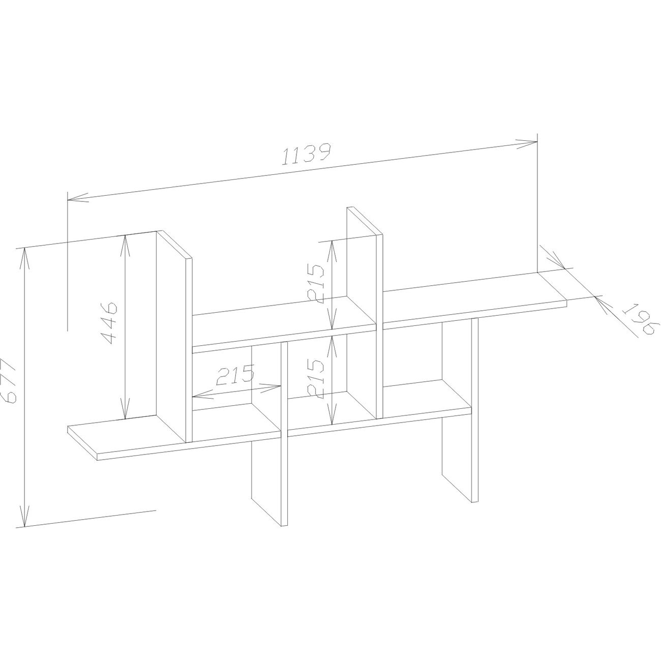 Полка книжная Сокол Меб.фабрика ПК-6 Венге