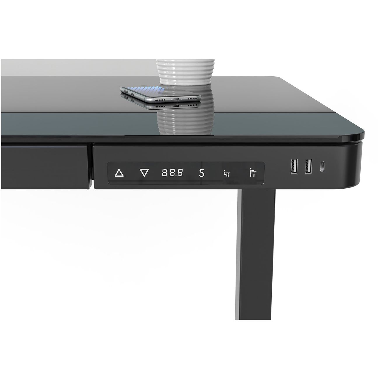 Стол компьютерный Cactus CS-EGD-BBK