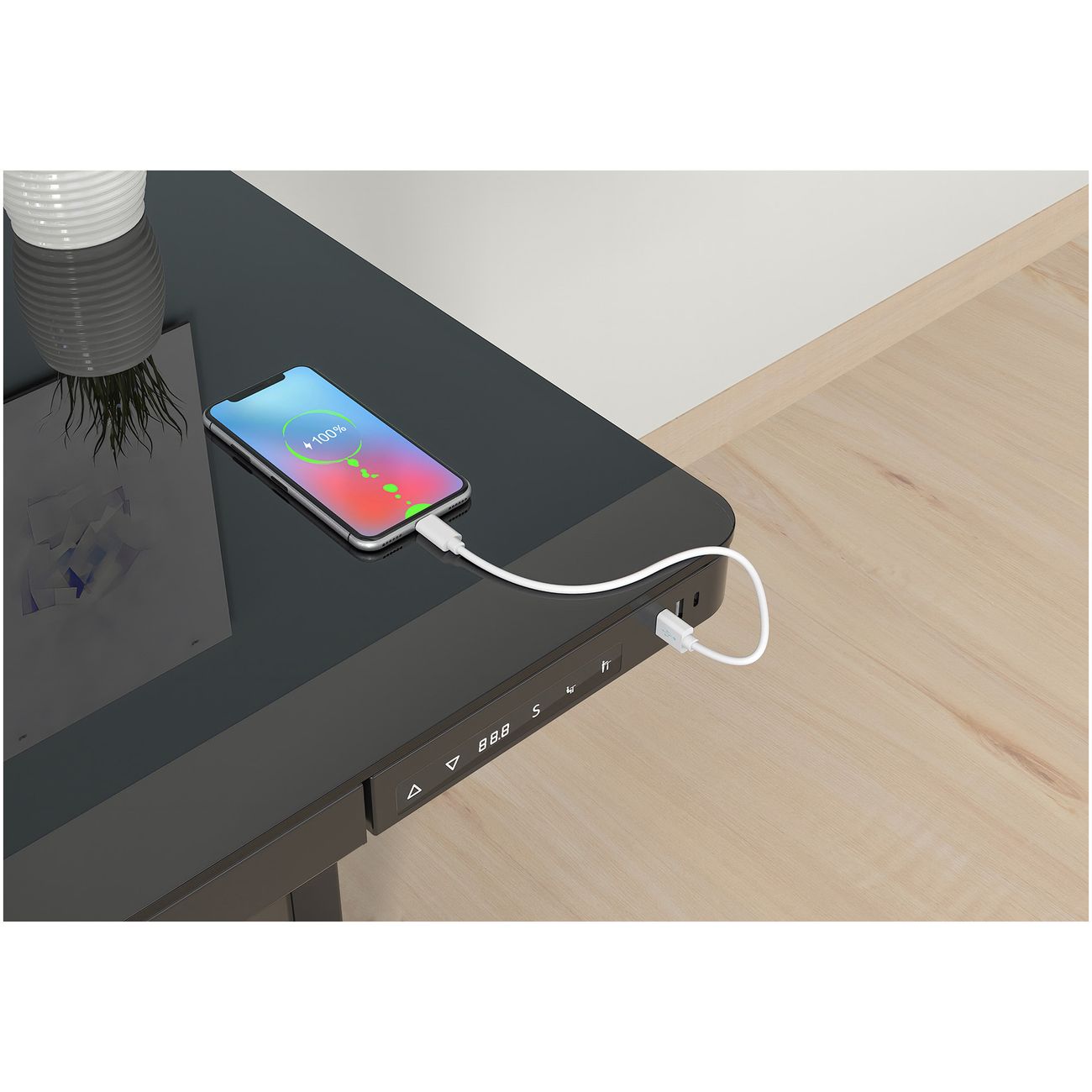 Стол компьютерный Cactus CS-EGD-BBK