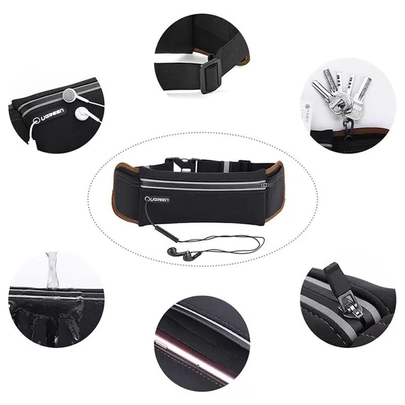 Сумка поясная uGreen LP112 Outdoor Running Waist Belt Pack