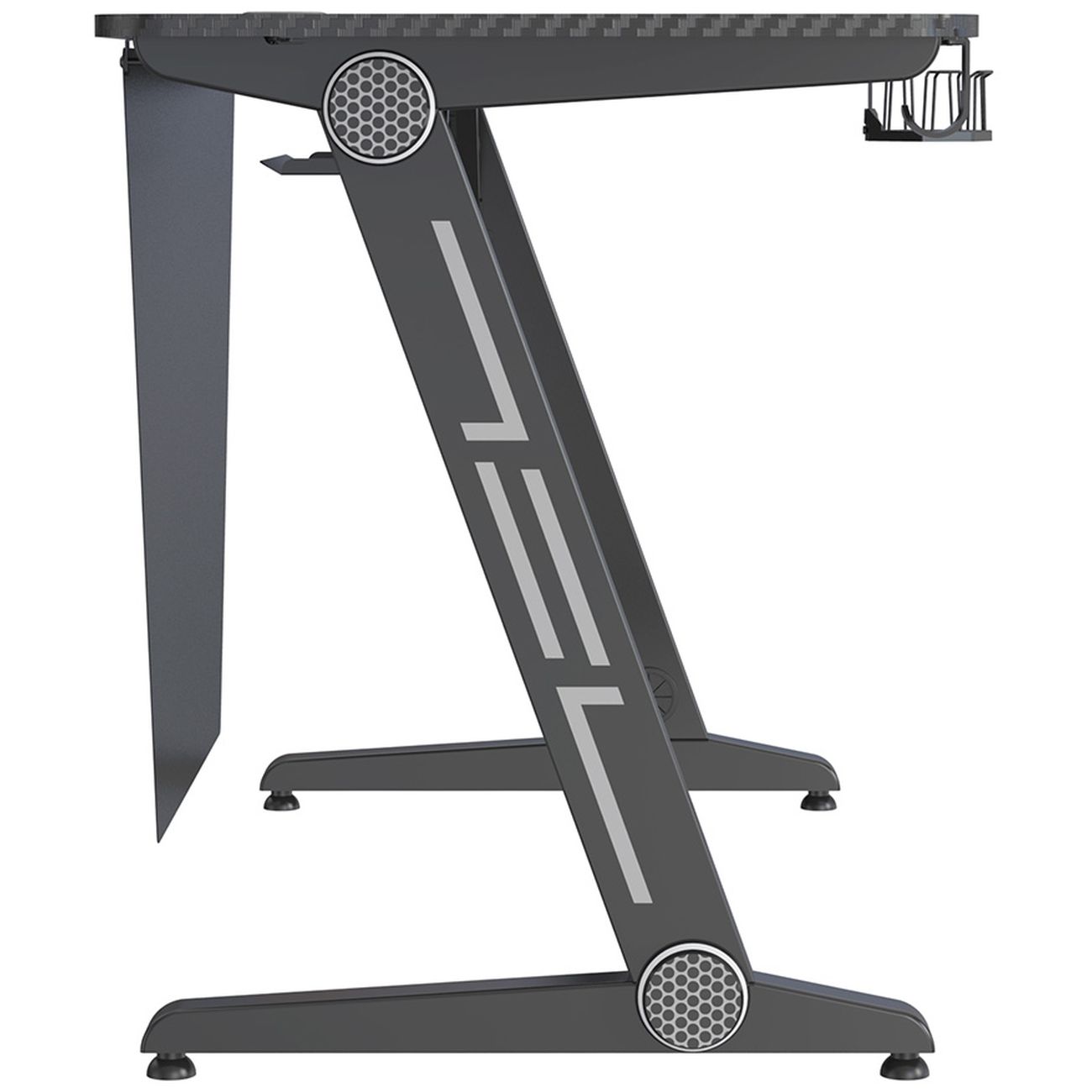 Стол компьютерный игровой Cactus CS-GTZ-BKSL-CARBON МДФ карбон каркас черный