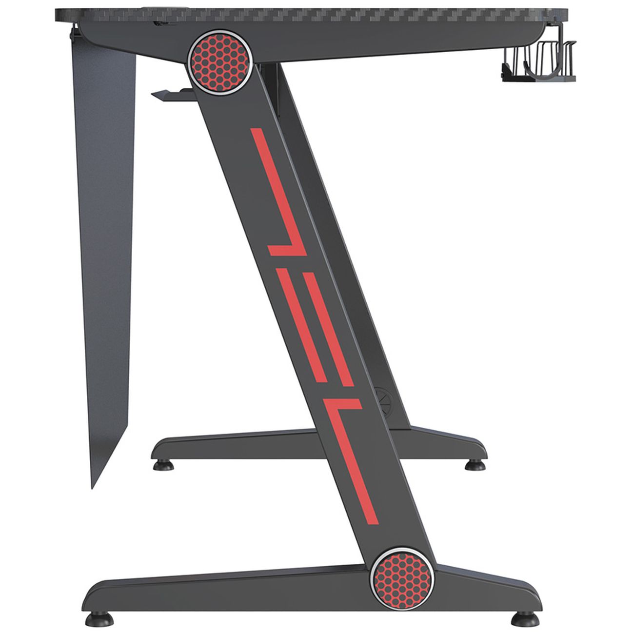 Стол компьютерный игровой Cactus CS-GTZ-BKRD-CARBON МДФ карбон каркас черный