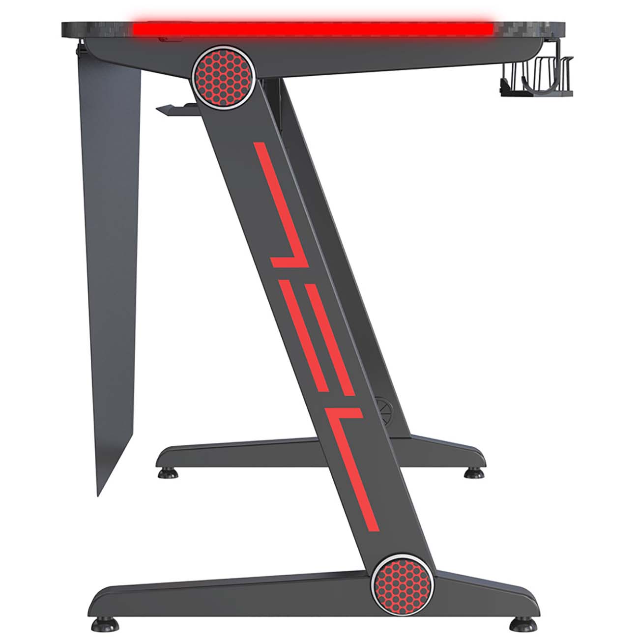 Стол компьютерный игровой Cactus CS-GTZ-BK-CARBON-RED МДФ карбон каркас черный