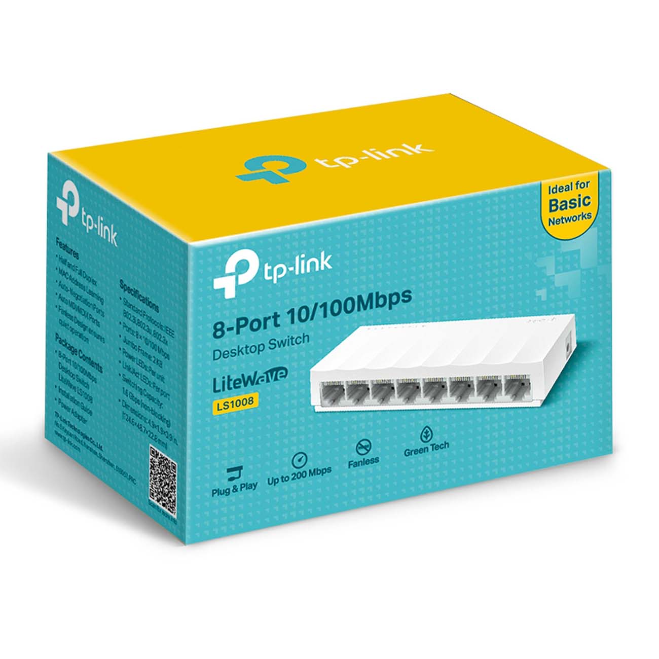 Коммутатор TP-Link LS1008 8x100Mb неуправляемый