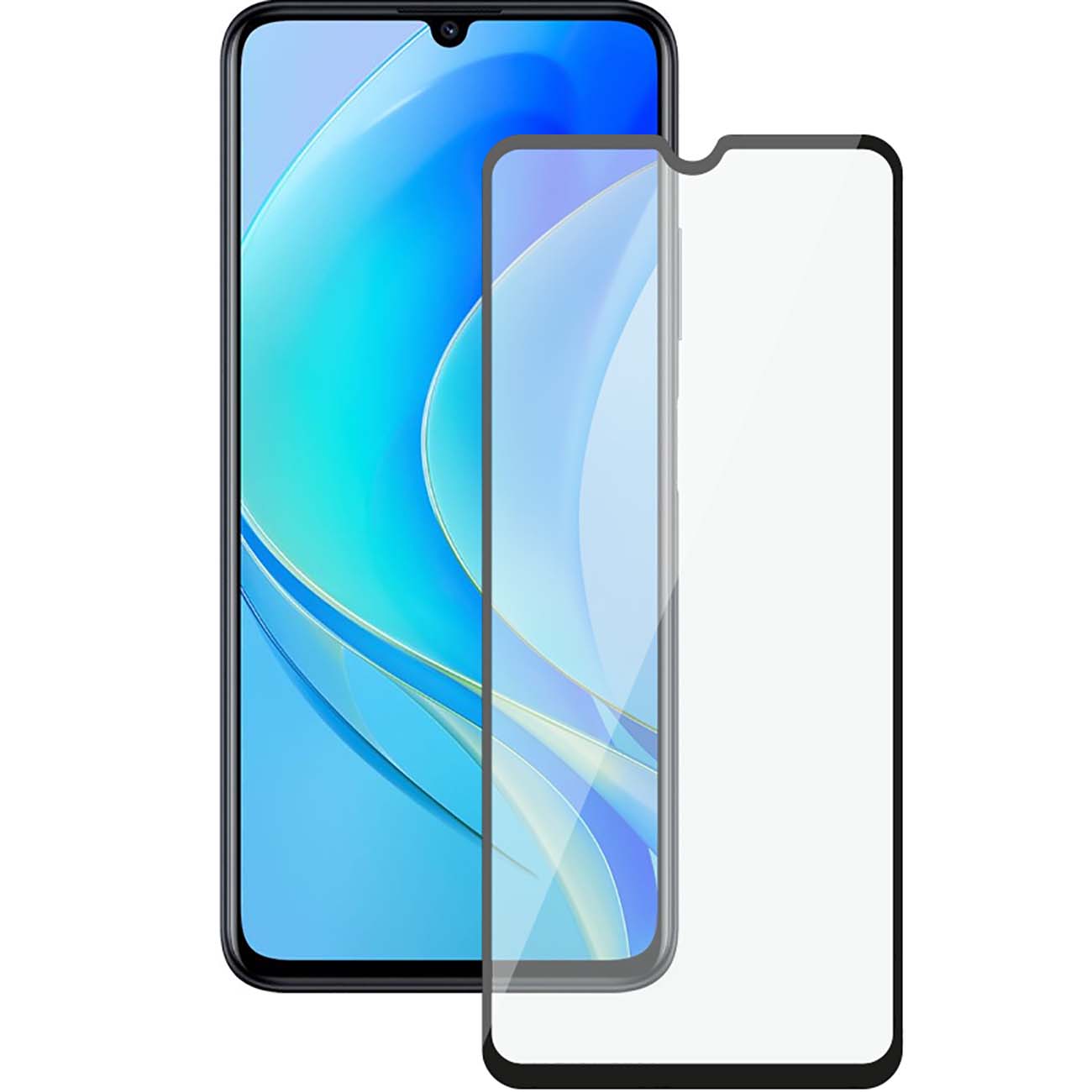 Защитное стекло Deppa 2,5D для Huawei Nova Y70(2022)0.3мм черная рамка