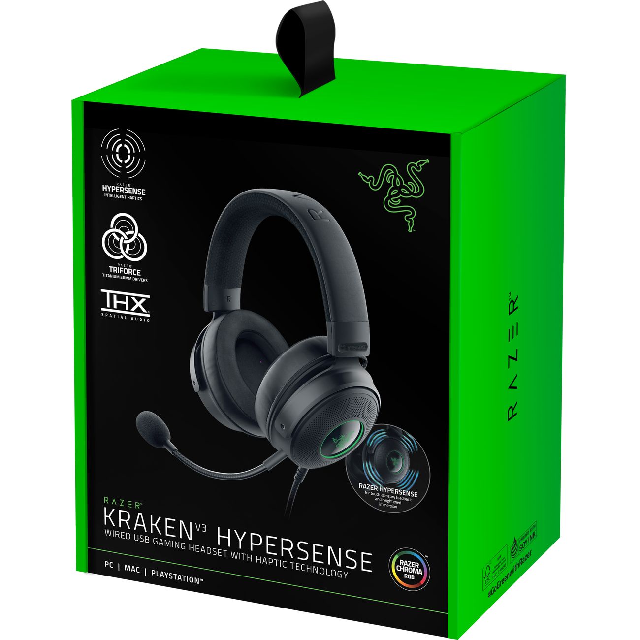 Игровые наушники Razer Kraken V3 HyperSense (RZ04-03770100-R3M1)