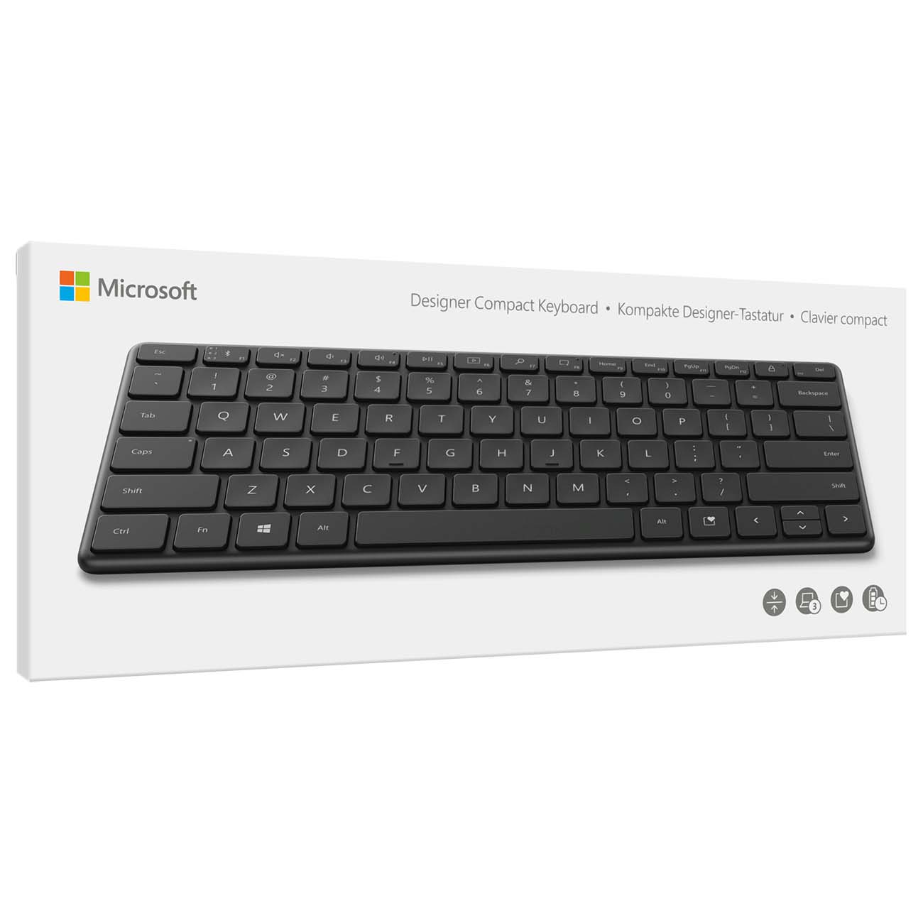 Клавиатура беспроводная Microsoft Bluetooth Designer compact keyboard черный