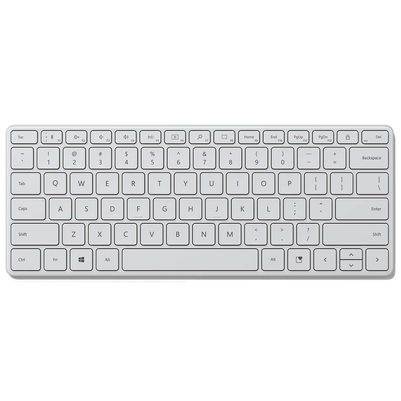 Клавиатура беспроводная Microsoft Bluetooth Designer compact keyboard Monza серый