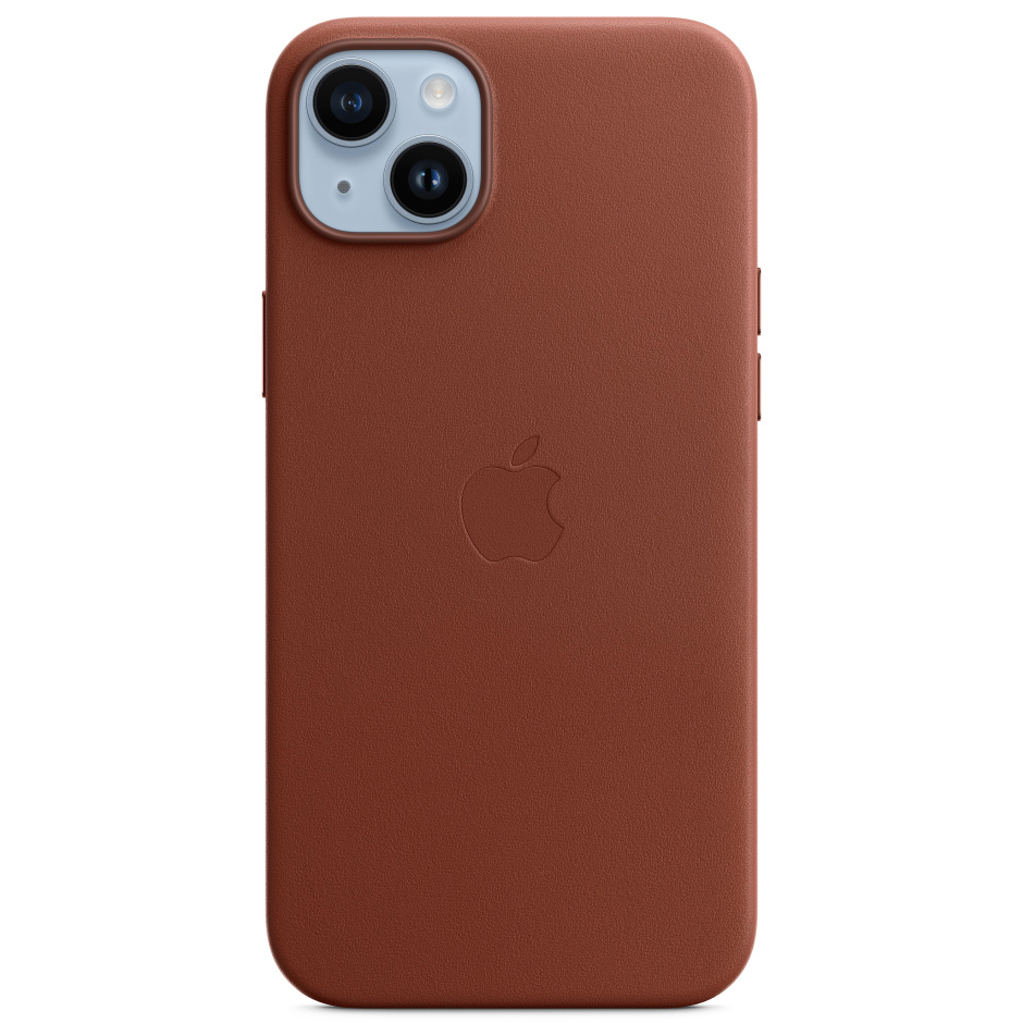 Чехол Apple iPhone 14 Plus Leather MagSafe умбра