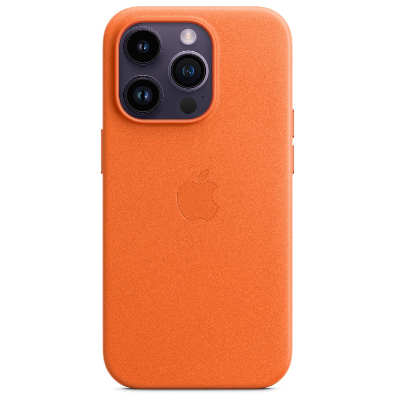 Чехол Apple iPhone 14 Pro Leather MagSafe оранжевый фото