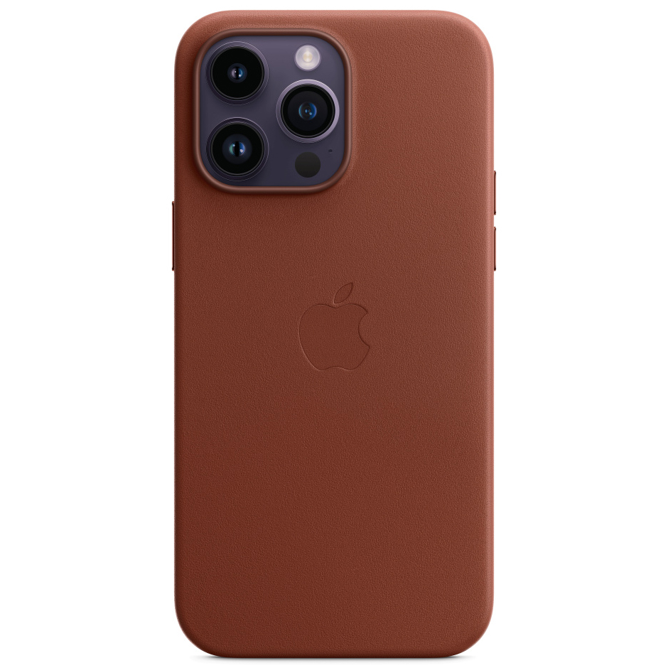 Чехол Apple iPhone 14 Pro Max Leather MagSafe умбра