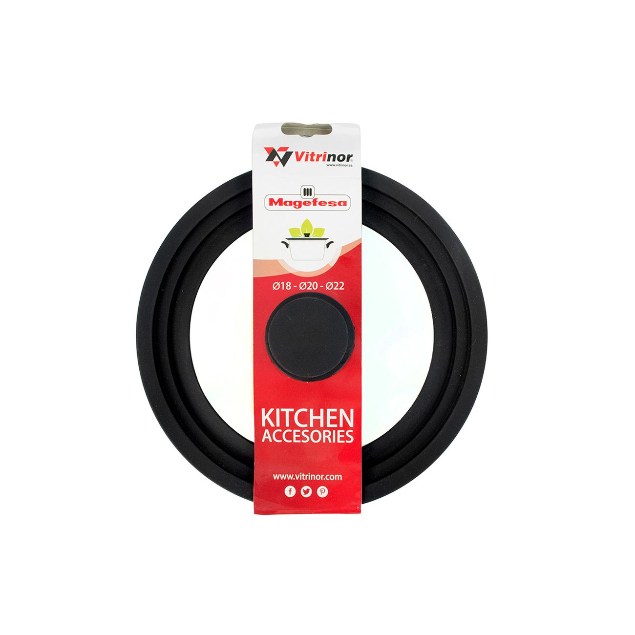 Крышка Vitrinor черная 18/20/22 1108470