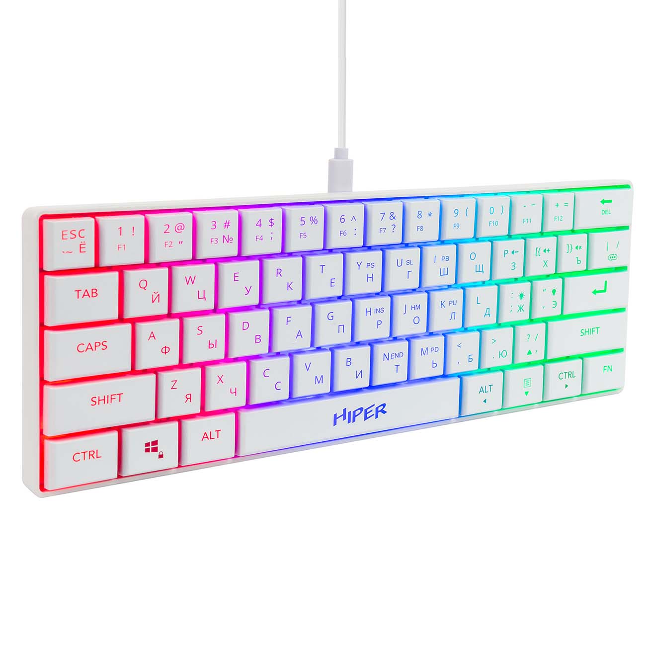 Игровая клавиатура HIPER Vengeance White (KGM6X)