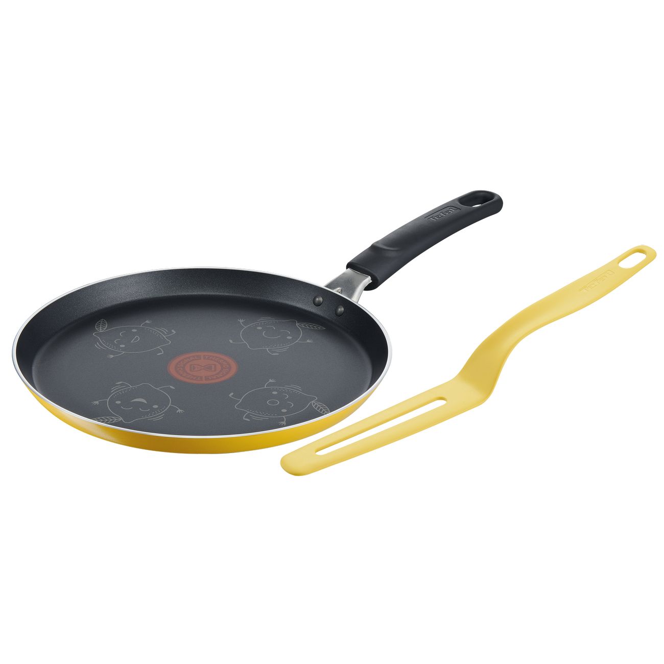 Сковорода блинная Tefal Fruits 25см +лопатка B4381002 желтая