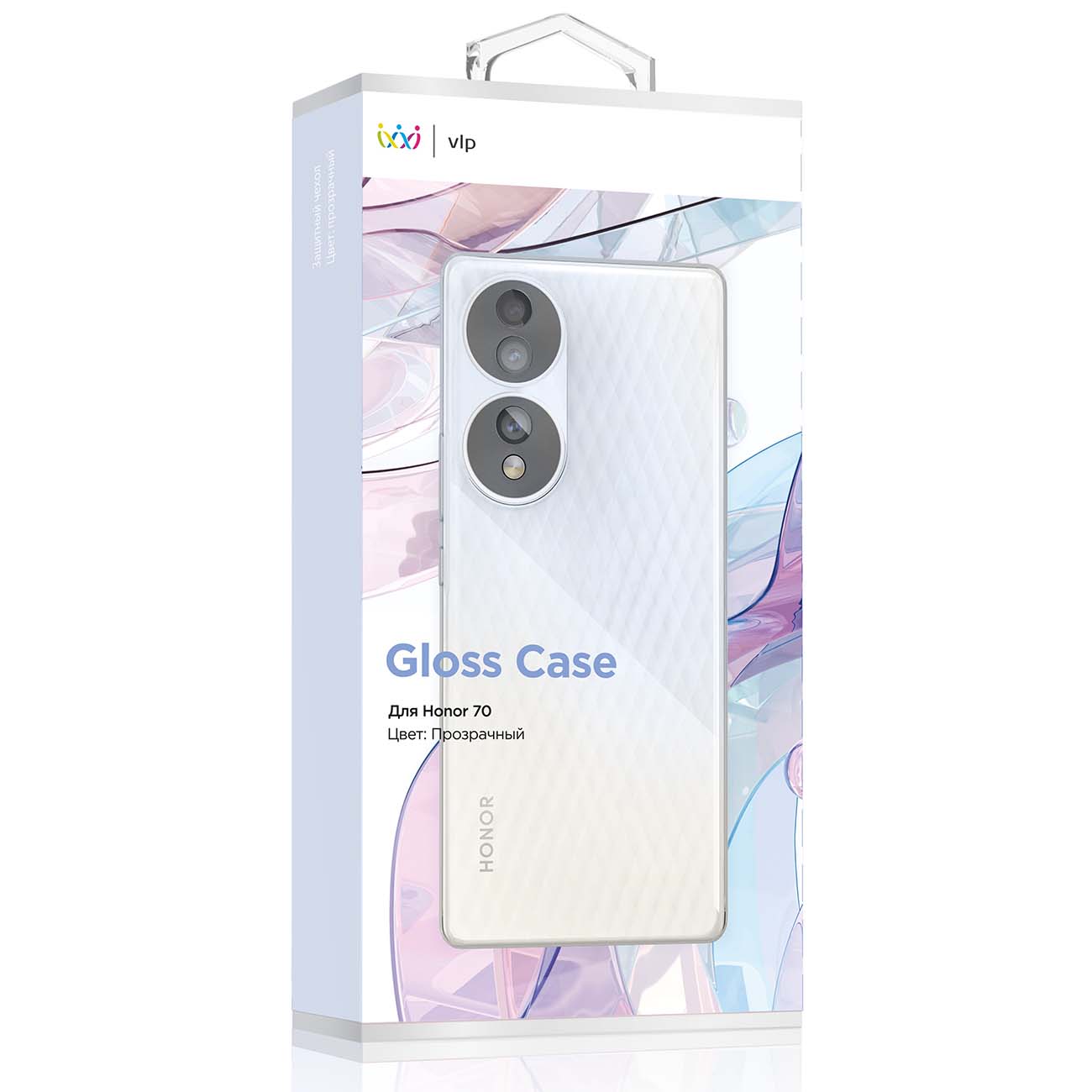 Чехол vlp Gloss для Honor 70 прозрачный