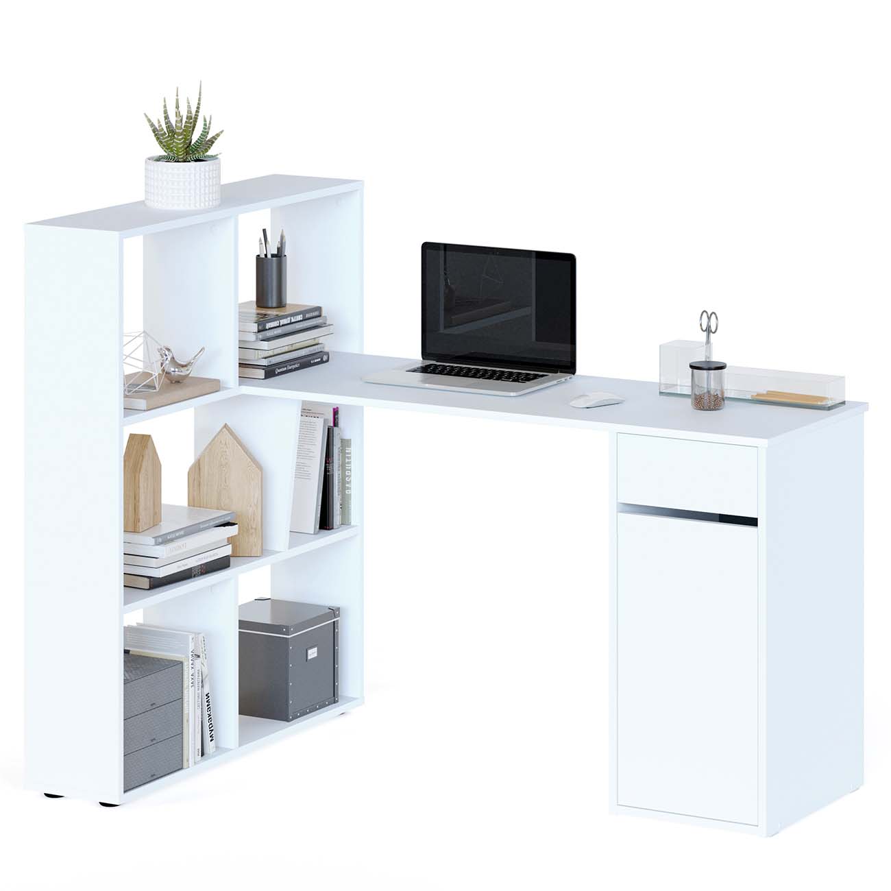 Стол компьютерный Сокол Меб.фабрика СПм-12 Белый