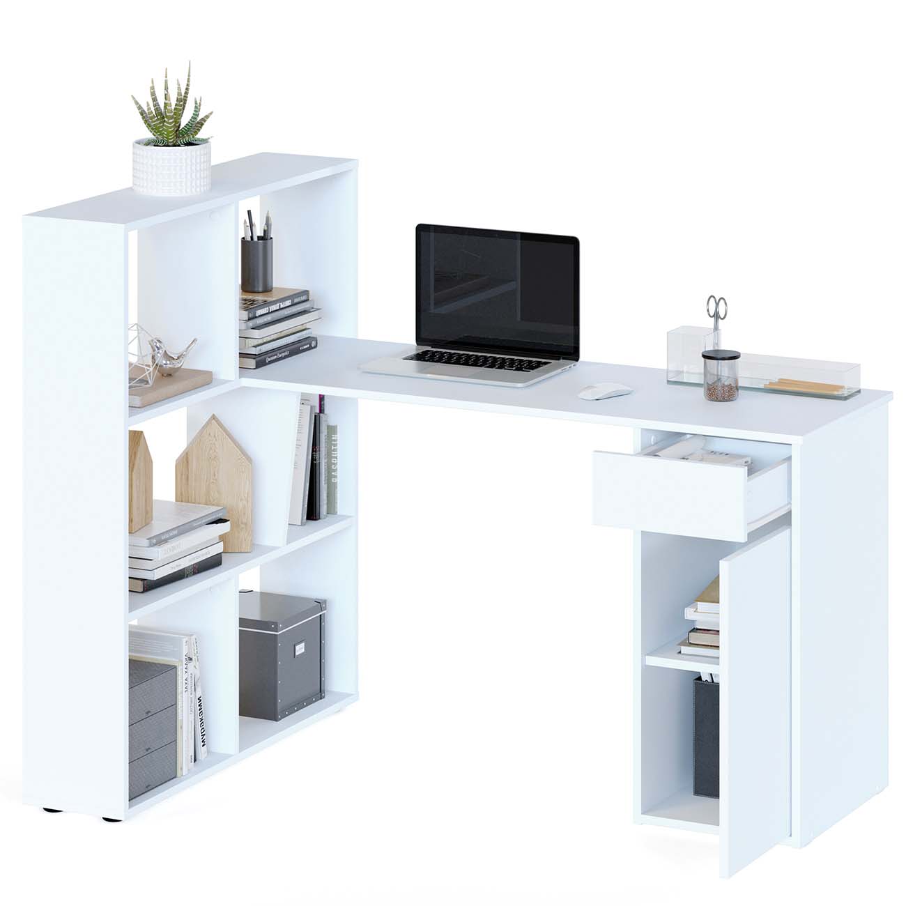 Стол компьютерный Сокол Меб.фабрика СПм-12 Белый