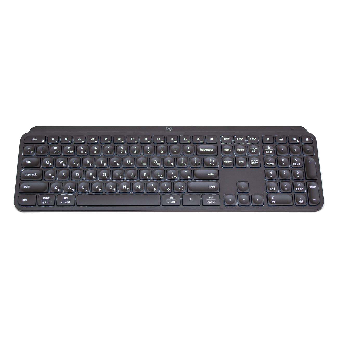 Клавиатура беспроводная Logitech MX Keys графитовый (русская раскладка)