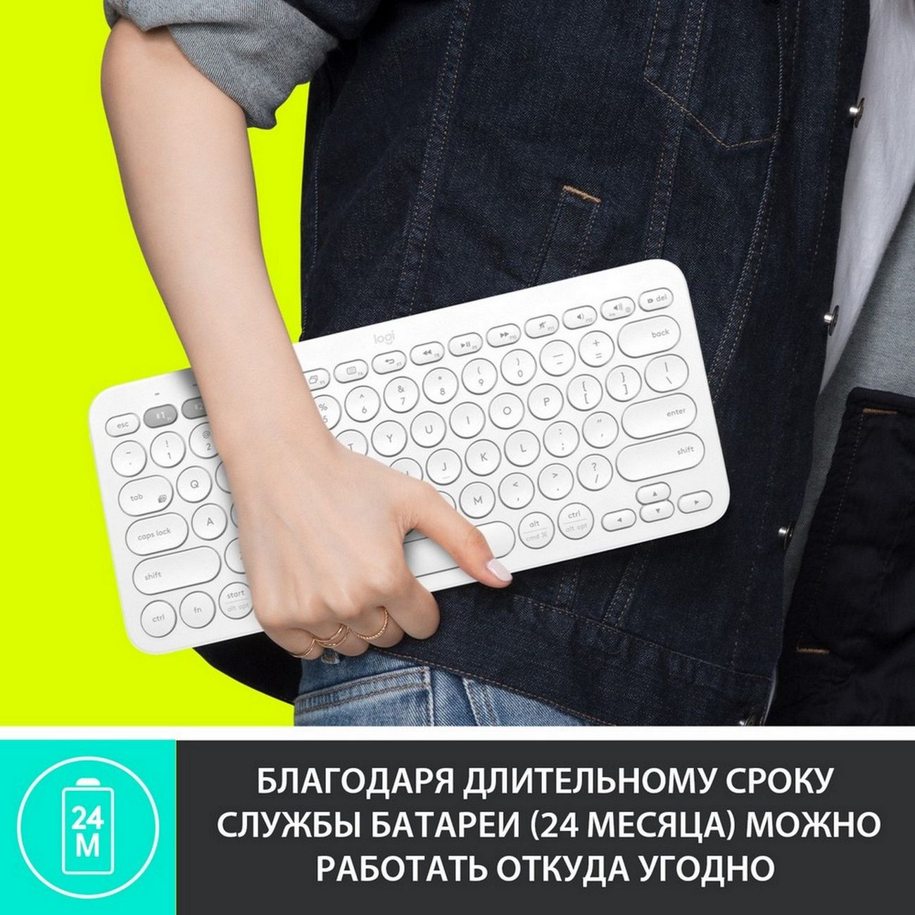 Клавиатура беспроводная Logitech K380 Dark Gray (русская раскладка)