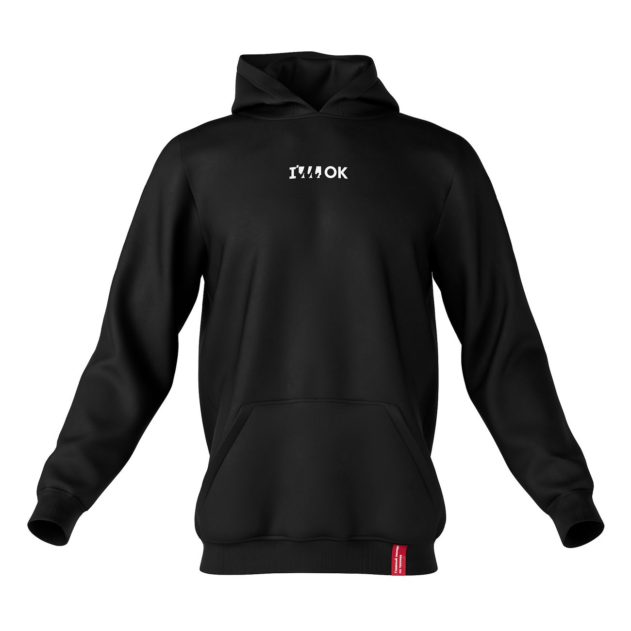 Худи М.Видео I'M OK, черное (L)