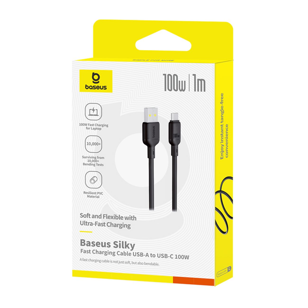 Кабель USB Type-C Baseus Silky Series Fast Charging 100W 1м Cluster Black