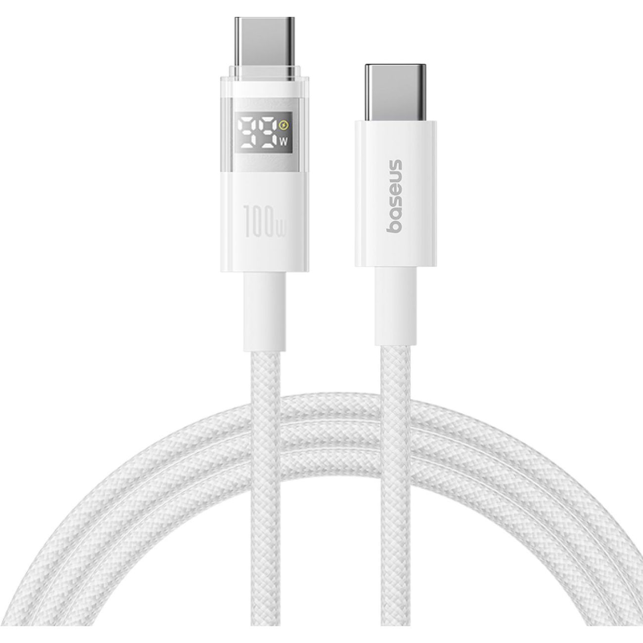 Кабель USB Type-C Baseus Display 2 Fast Charging Data 100W 1м Moon White