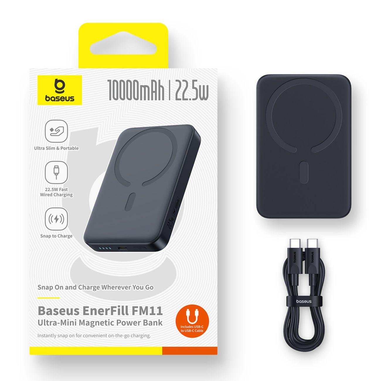 Внешний аккумулятор MagSafe Baseus EnerFill FM11 10000mAh 22.5W Cosmic Black