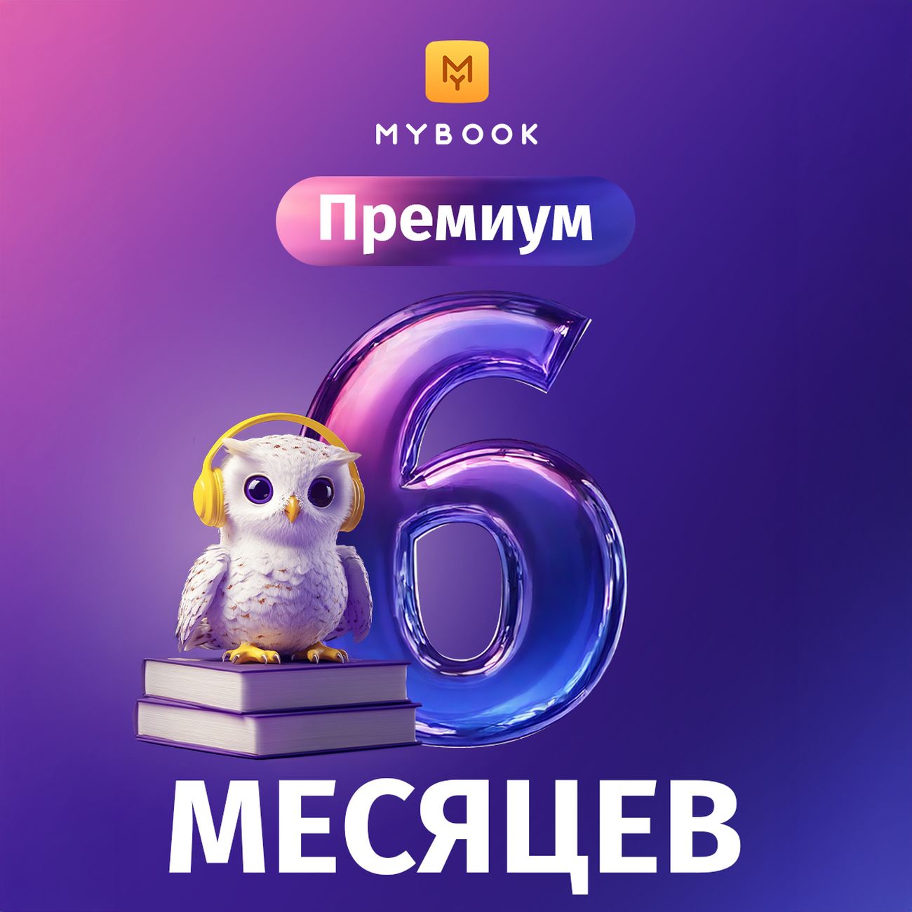 Подписка на книги Mybook Премиум - 6 месяцев фото