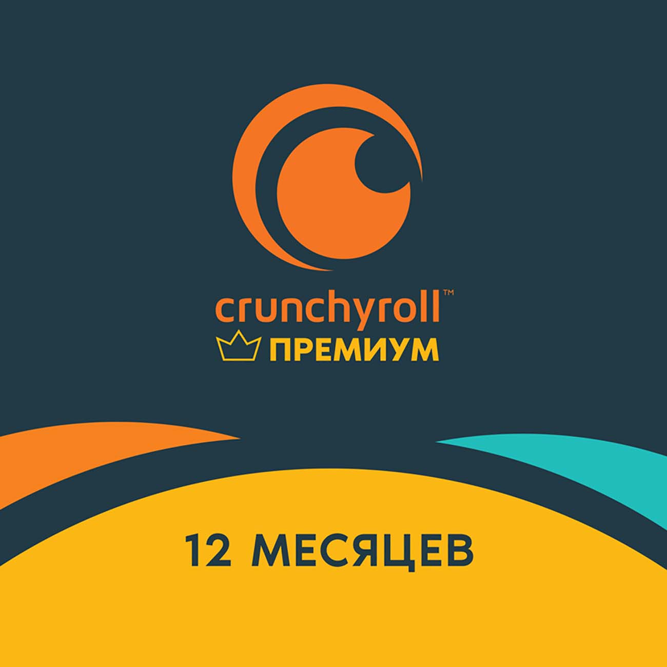 Цифровой сервис геймера Crunchyroll Подписка Премиум - 12 месяцев