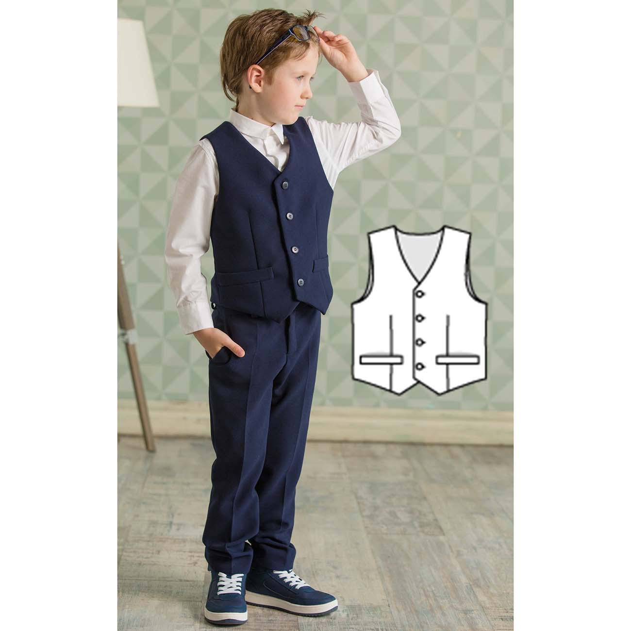 Онлайн курс кройки и шитья burda Школьная форма: Жилет