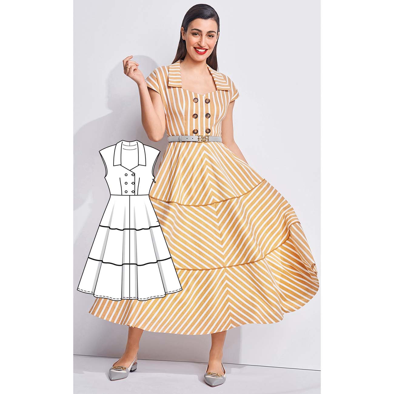 Онлайн курс кройки и шитья burda Платье ретро