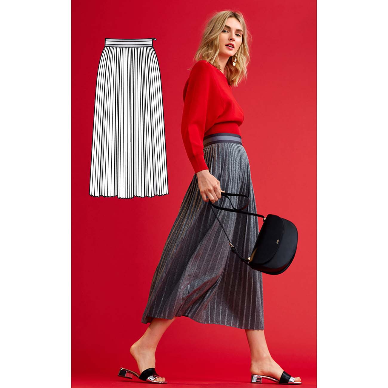 Онлайн курс кройки и шитья burda Юбка плиссе