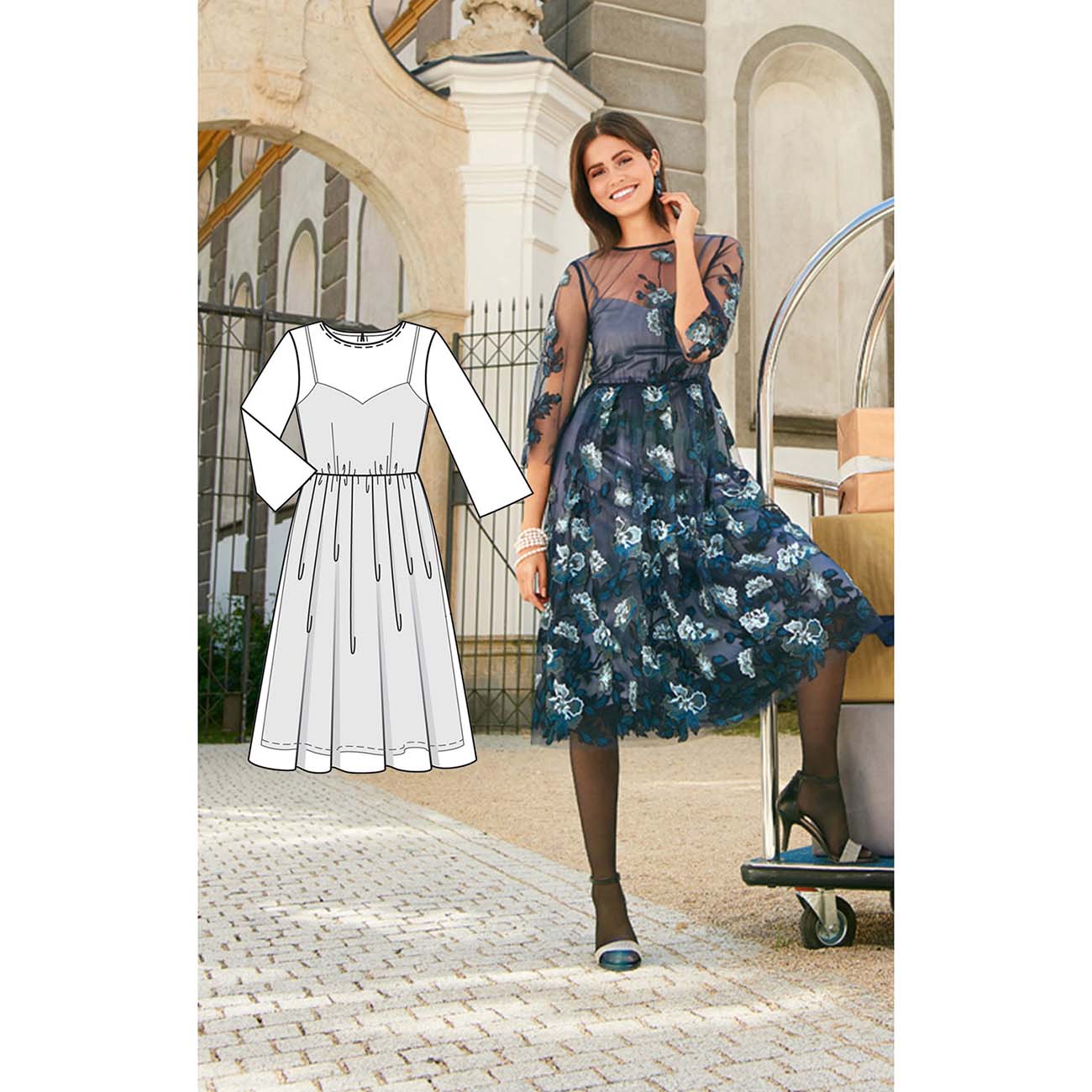 Онлайн курс кройки и шитья burda Платье из фатина