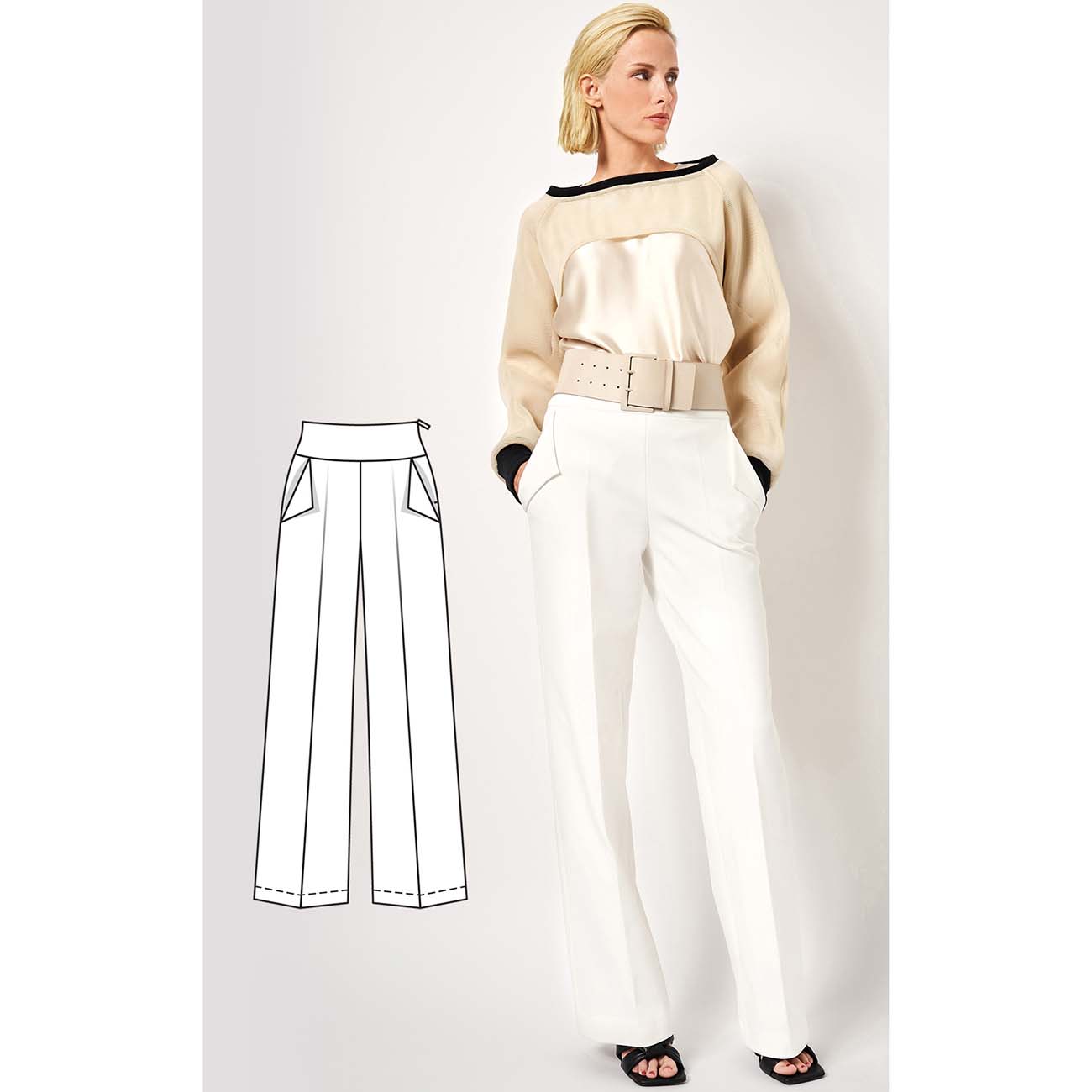 Онлайн курс кройки и шитья burda Эффектные брюки