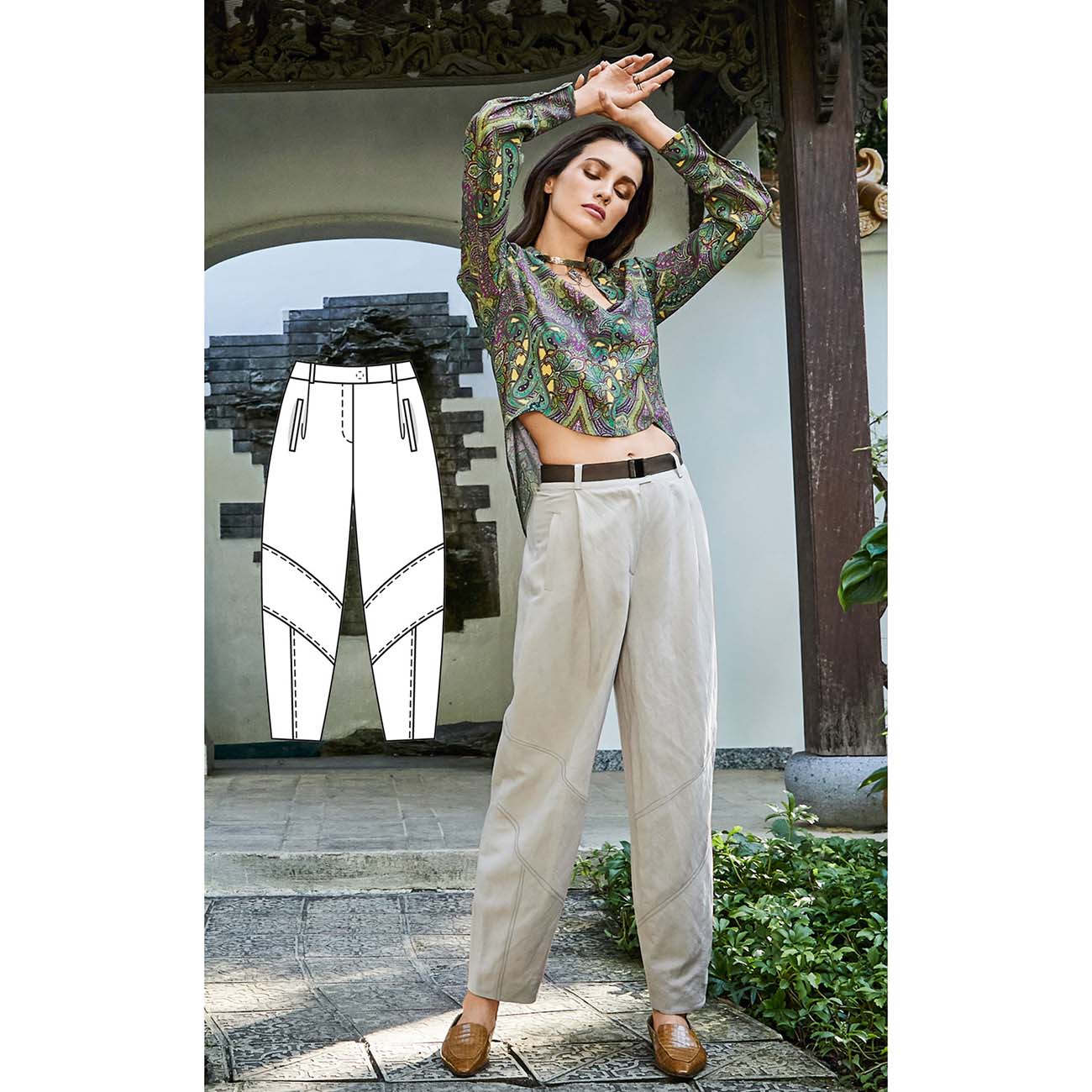 Онлайн курс кройки и шитья burda Брюки бананы