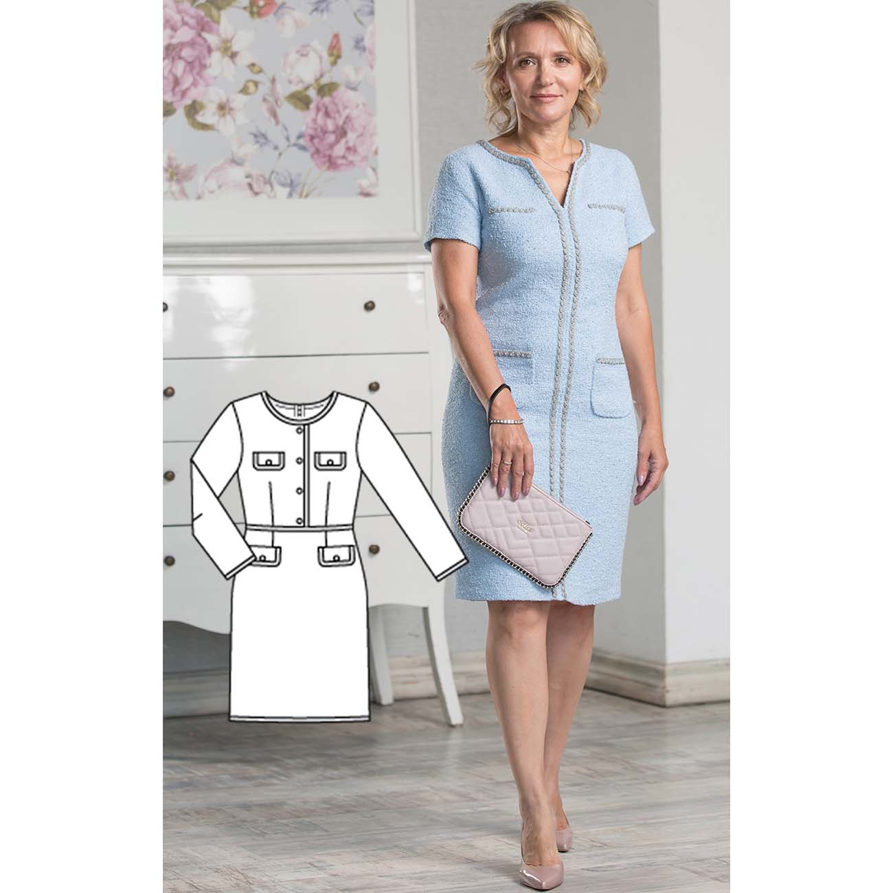 Онлайн курс кройки и шитья burda Платье Chanel