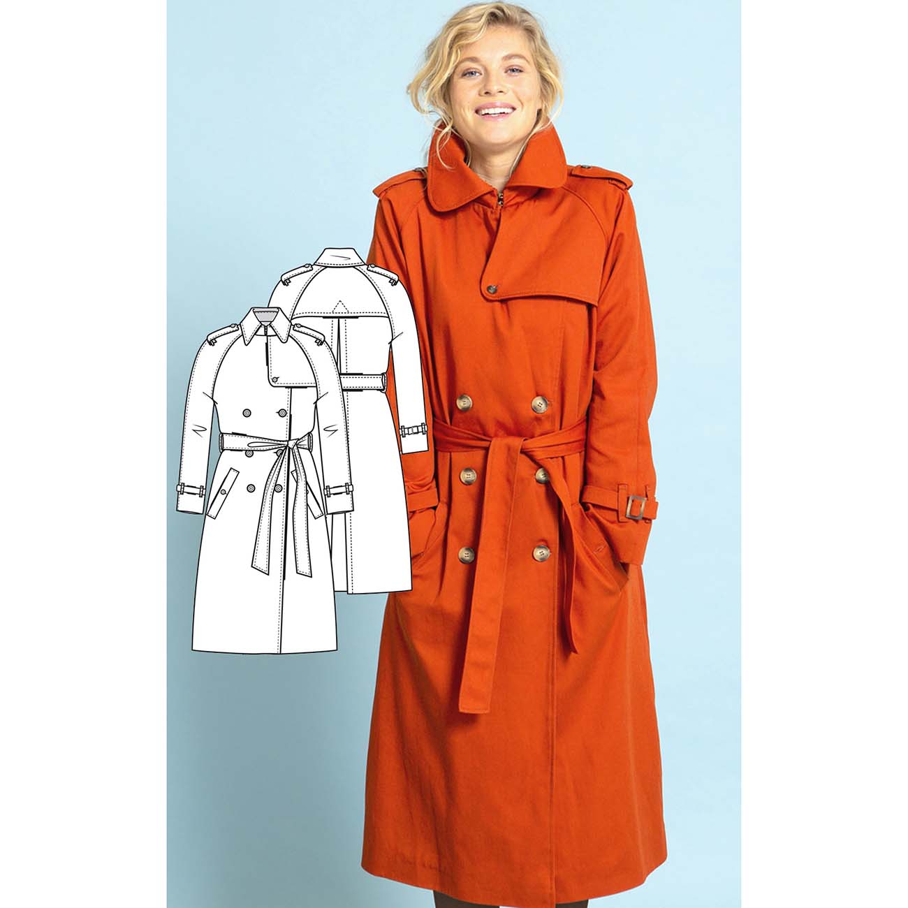 Онлайн курс кройки и шитья burda Тренч оверсайз