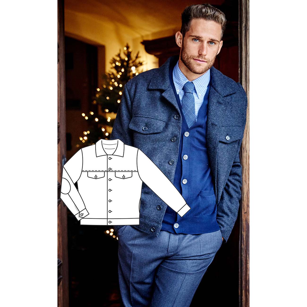 Онлайн курс кройки и шитья burda Мужская куртка из твида