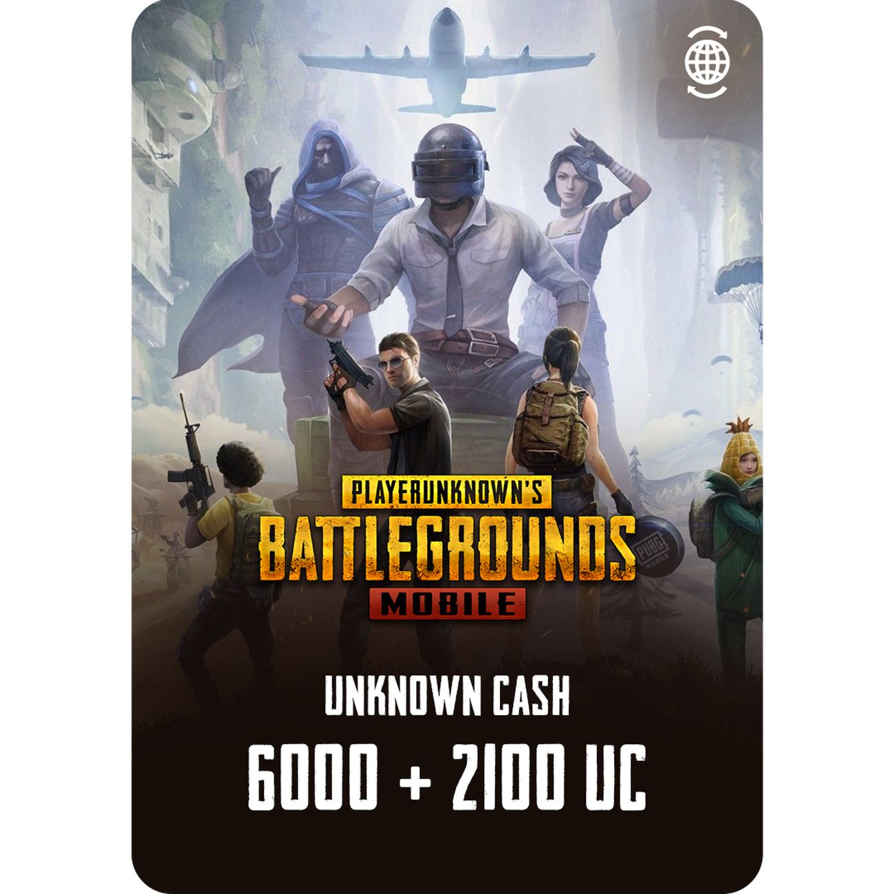 Игровая валюта PC PUBG Mobile 6000 + 2100 UC