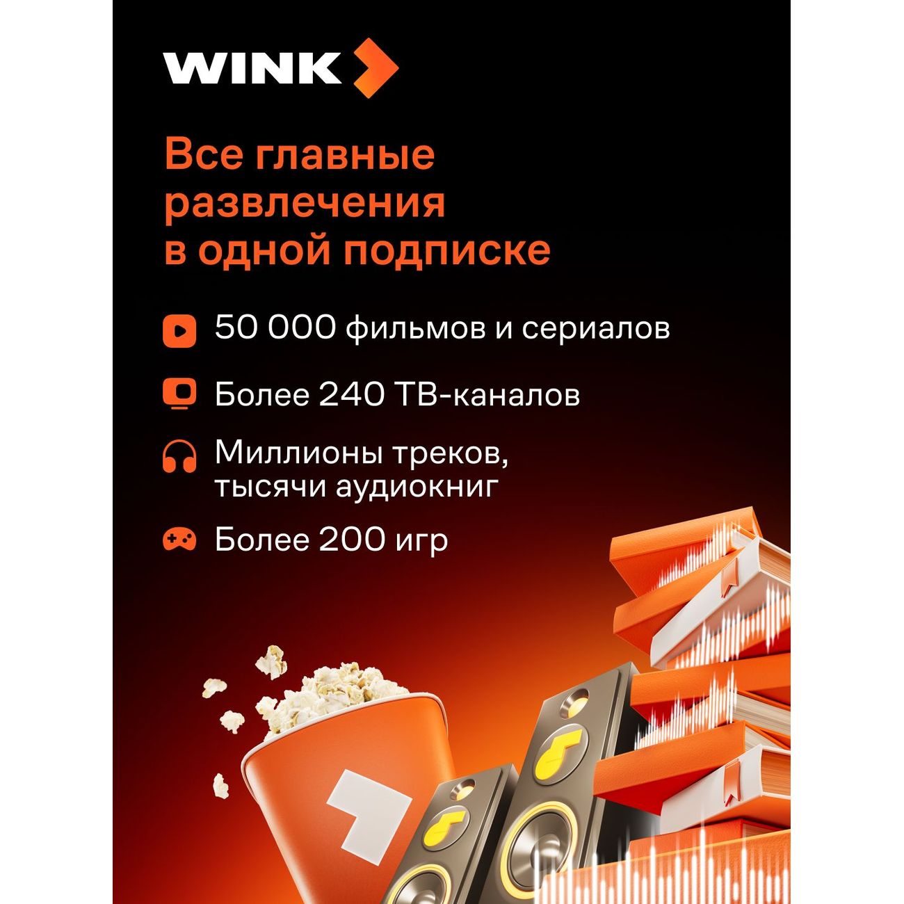 Набор подписок и сервисов Wink Всё в одном 1 месяц
