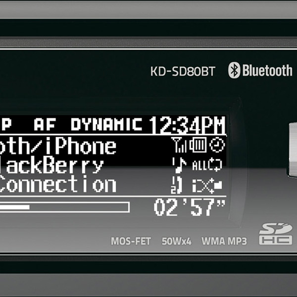 Автомобильная магнитола с CD MP3 JVC KD-SD80BTEY+USB 4Gb